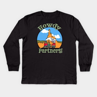 Howdy partners! Kids Long Sleeve T-Shirt